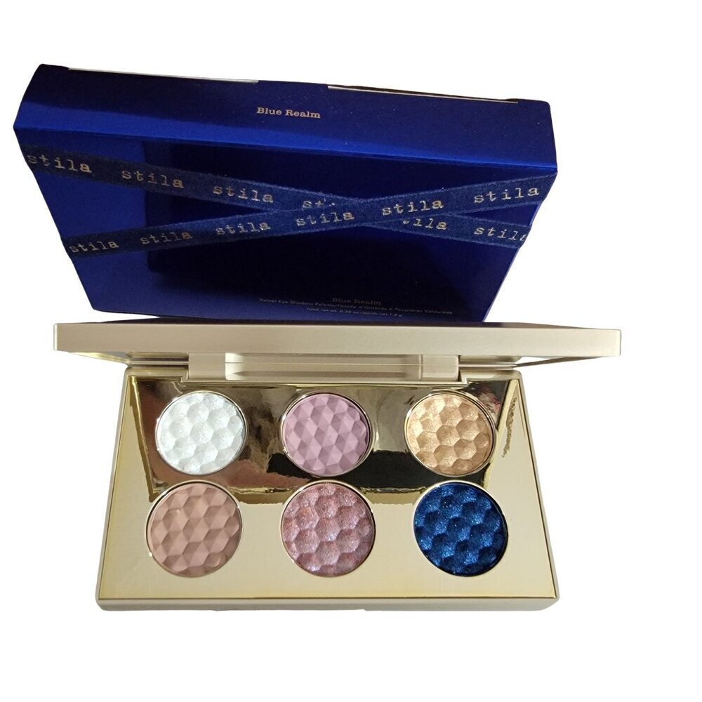 Stila Blue Realm Eyeshadow Velvet Cream Powder Palette Beauty Gifts NEW in Box